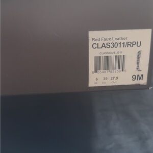 Red Faux Leather Boots